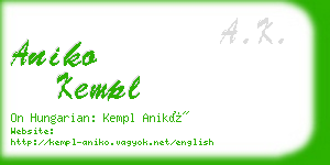 aniko kempl business card